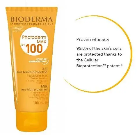 بيوديرما فوتوديرم ماكس حليب للبشرة واقي شمس غير معطر (SPF100) 100 مل - الصورة 2