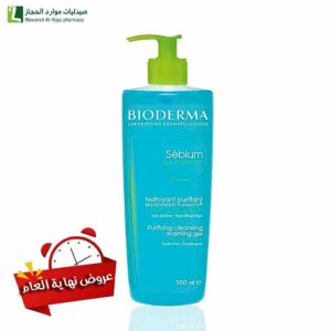 بيوديرما سيبيوم جل موسانت غسول رغوى للبشرة الدهنية 500 مل