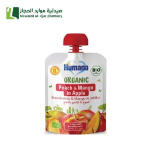هيومانا مهروس الخوخ والمانجو والتفاح العضوي 90 جرام