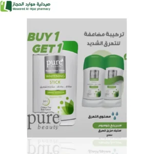 بيور بيوتي مزيل عرق ستيك سبرنج بلوسوم مفتح ومقاوم للتعرق 50 جم 1+1 مجانا (حبتين) تفتيح الإبط بسرعة رائحة زهرية منعشة حماية قوية من التعرق تركيبة لطيفة على البشرة يدوم حتى 48 ساعة