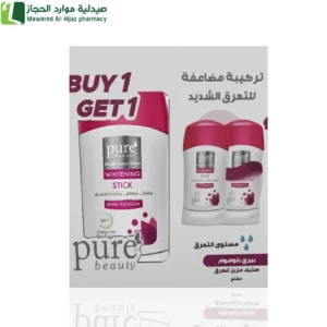 بيور بيوتي مزيل عرق ستيك بيري بلوسوم مفتح ومقاوم للتعرق 50 جم 1+1 مجانا (حبتين)