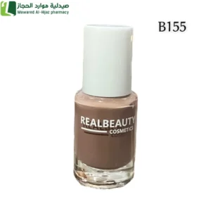 ريل بيوتي طلاء اظافر B155الوان زاهيه ثبات سريع ااجفاف