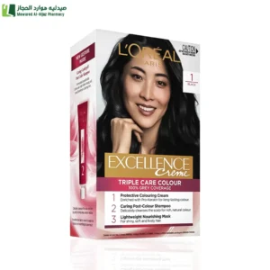 لوريال باريس اكسلانس صبغة شعر 1.0 اسود