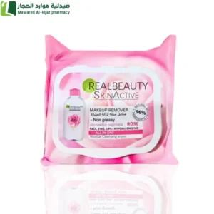 ريل بيوتي مناديل ازاله مكياج تنظيف تنعيم البشرة العاديه
