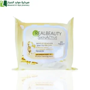 ريل بيوتي مناديل ازاله مكياج تنظيف تنعيم البشرة العاديه