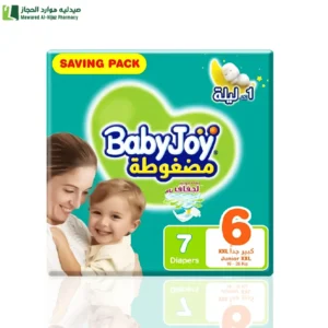 بيبي جوي مضغوطة مقاس (6) وسط - 6+1 حفاضة
