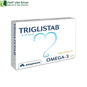 زيت أوميجا 3 بتركيز عالٍ له فوائد صحية متعددة في حالات. ارتفاع الدهون الثلاثية. الوقاية من أمراض القلب والشرايين. رفيق مهم لمرضى السكري ترايجليستاب