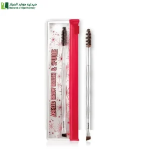 ريل بيوتي فرشاة حواجب مزدوجة فرشاة قوية ورفيعة مزج سلس وسهل.