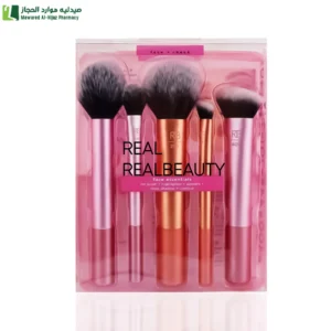 ريل بيوتي مجموعة فرشاة مكياج الوجه الأساسية - 5 قطع مظهر احترافي اطلاله ساحرة