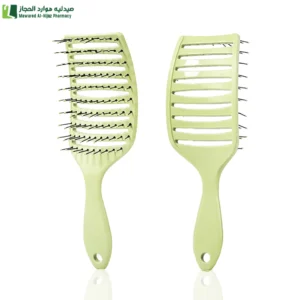 ريل بيوتي فرشاة شعر لفك التشابك ذات فتحة تهوية منحنية