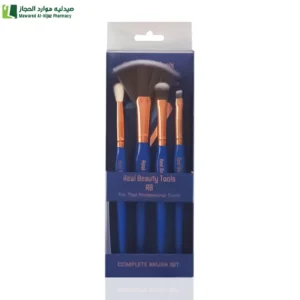 ريل بيوتي RB509-2 مجموعة فرشاة مكياج ازرق - 4 قطع