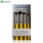 ريل بيوتي مجموعة فرشاة مكياج اصفر - 4 قطع مكياج متكامل للوجه والعيون والحواجب