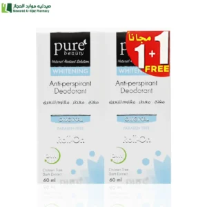 بيور بيوتي مزيل عرق رول اون اوريجينال مفتح ومقاوم للتعرق عناية بالبشرة تفتيح تحت الابط عناية يومية