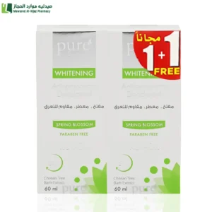 بيور بيوتي مزيل عرق ستيك سبرنج بلوسوم مفتح ومقاوم للتعرق 50 جم 1+1 مجانا (حبتين) تفتيح الإبط بسرعة رائحة زهرية منعشة حماية قوية من التعرق تركيبة لطيفة على البشرة يدوم حتى 48 ساعة