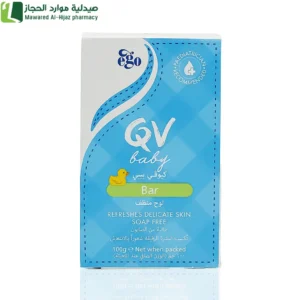 كيوڤي بيبي صابون قطع غني بالمرطبات بتركيبة لطيفة مصممة لحماية وتنظيف البشرة الرقيقة، مع الحفاظ على نعومتها وترطيبها طوال اليوم