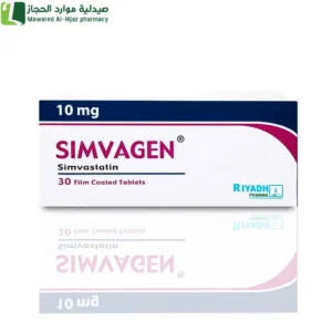 سمفاجن 10 سيمفاستاتين هخفض مستويات الكوليسترول الكلي والكوليسترول الضار .الدهون الثلاثية في الدم.