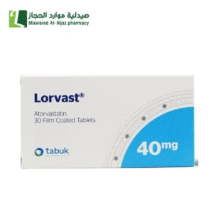 لورفاست 40 أتورفاستاتين.لخفض الدهون المعروفة باسم الكوليسترول والدهون الثلاثية في الدم