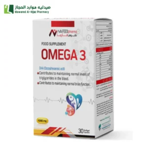 نفيس فارما مكمل غذائي اوميجا 3 1000 مجم تحسين التركيز والأداء الذهني دعم جهاز المناعة مضادات الأكسدة