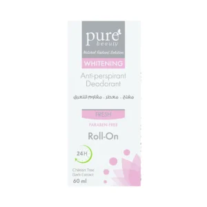 بيور بيوتي مزيل عرق رول اون فريش مفتح ومقاوم للتعرق 60 مل مقاوم للتعرق مفتح للبشرة حماية طويلة منع الروائح الكريهة عناية بالبشرة