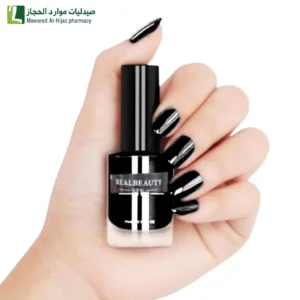 ريل بيوتي طلاء اظافر اسود عرض خاص اظافر ساحرة اصباغ عاليه الجودة