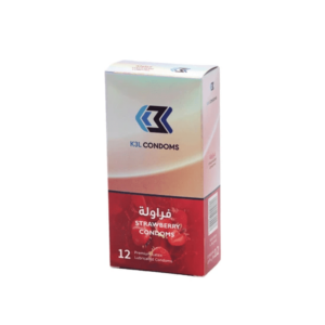 K3L واقي ذكري بنكهة الفراولة 12 كندم